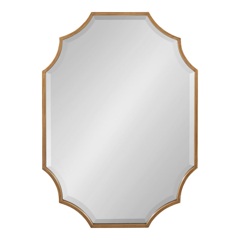 Galina Metal Flat Mirror, Gold