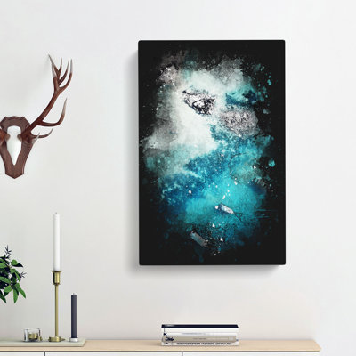 High Above Boats in Thailand - Wrapped Canvas