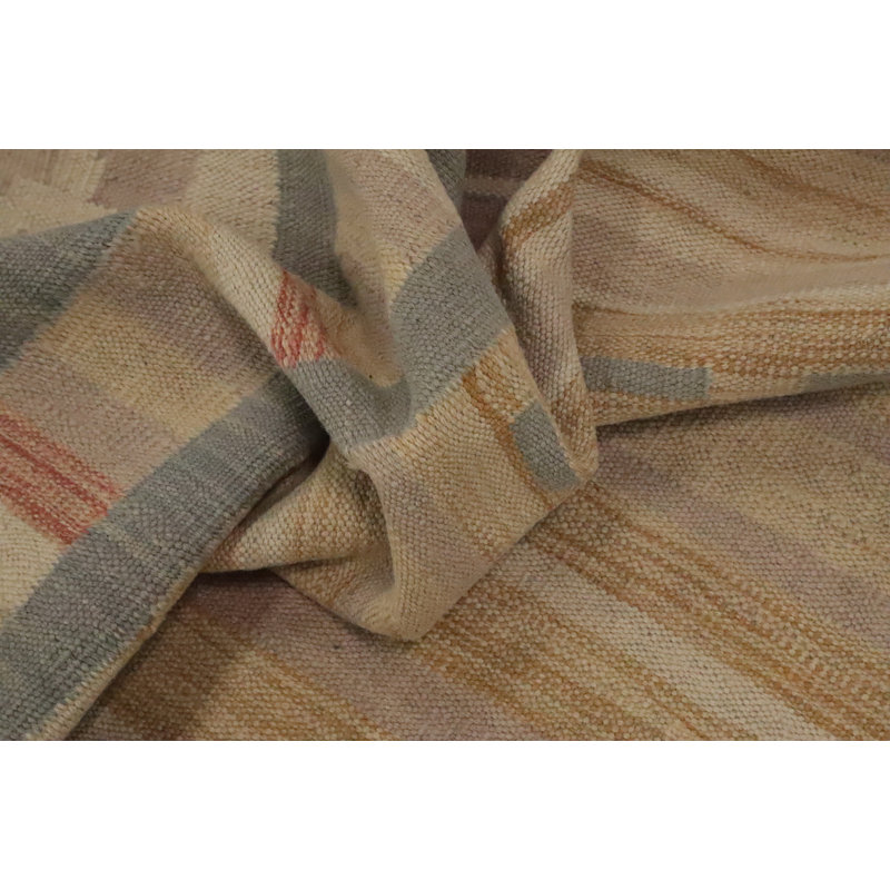 Tapis géométrique à tissage plat kilim