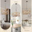 Lustre Ambrose de style ferme en bois vieilli à 4 lumières (50 cm), avec structure tubulaire et suspension réglable, idéal pour îlot de cuisine.-558737192
