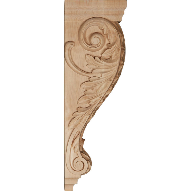 Corbeau Acanthus, Chêne clair, H 26 po x l 7 po x P 8,5 po