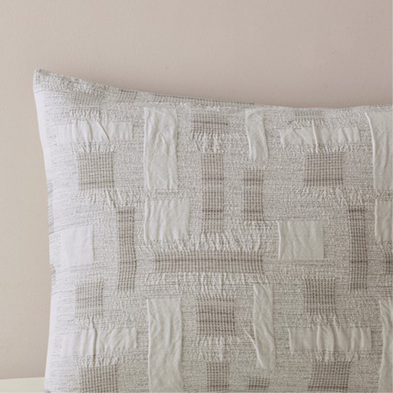 Ensemble de housse de couette en jacquard de coton 3 pièces - Double / Grand