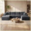 Canapé modulaire rembourré avec coussins Corduroy-1893284364