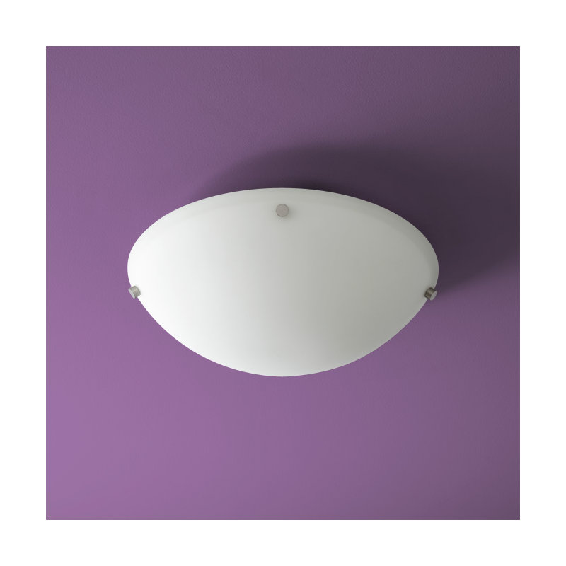 Plafonnier encastré 2 lumières Sunfire, Nickel satiné