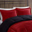 Édredon double rouge et noir avec lit chaud et noir / design facile-122450165-122450172