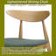 Ensemble de salle à manger 5 pièces en bois d'hévéa avec table en faux bois et 4 chaises ergonomiques-2059694239