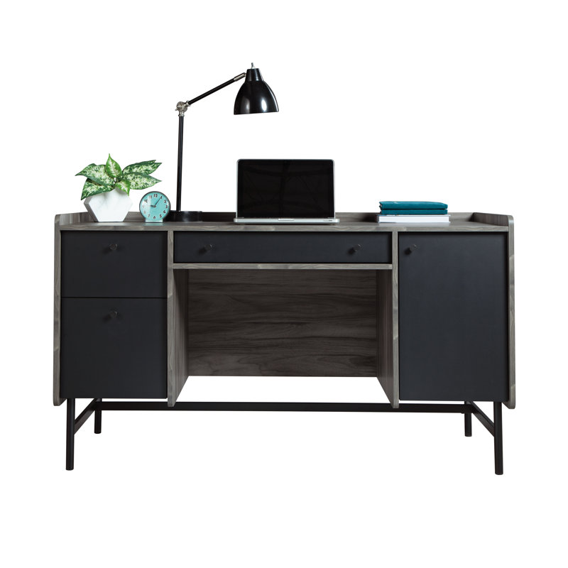 Posner Computer Desk, Jet Acacia