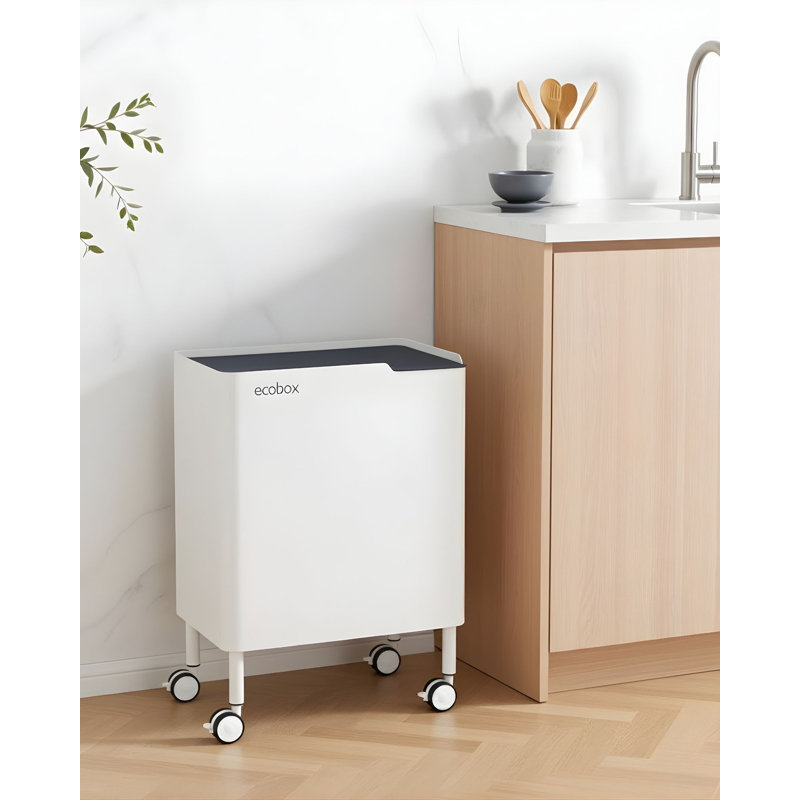 Jefferson Place 40 Litre Multi-Compartments Trash & Recycling Bin, Black