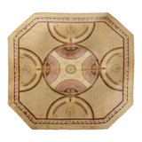 Art Deco One-of-a-Kind 14'0X14'9 Hand Knotted Area Rug