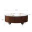 Table basse 35,4 po moderne en faux marbre avec 2 tiroirs et plateau en pierre frittée, table basse ronde rustique avec placage en noyer-1714364247-1714362419