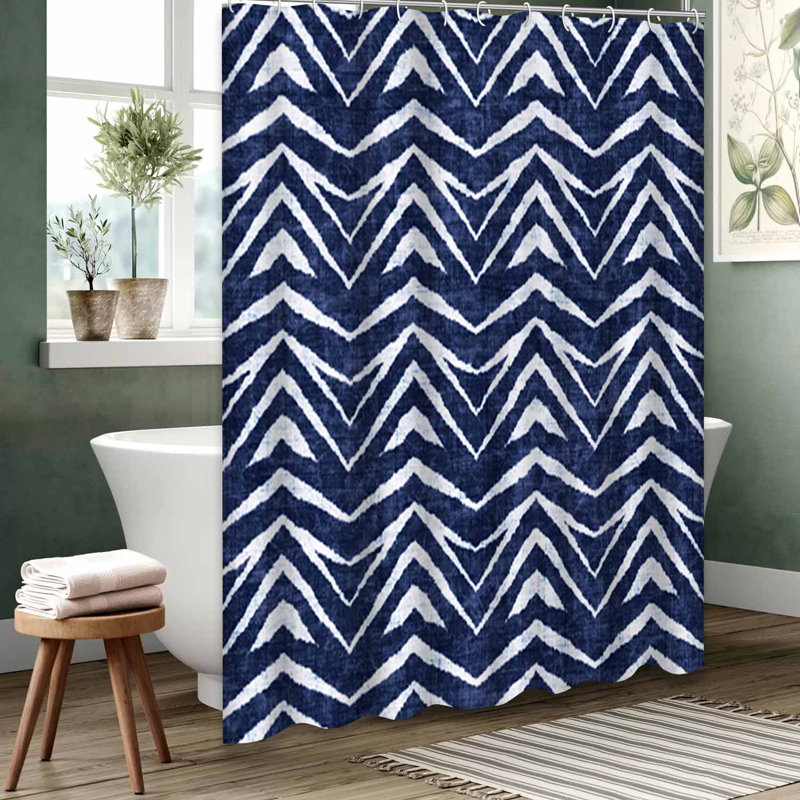 Rideau de douche bleu imperméable, rideaux de douche pour la salle de bain avec 12 crochets, 72" L x 78" W