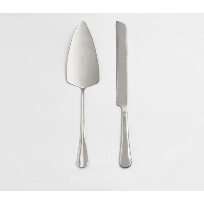 Ornate Gold-Plated Zinc Alloy Cake Knife & Server Set