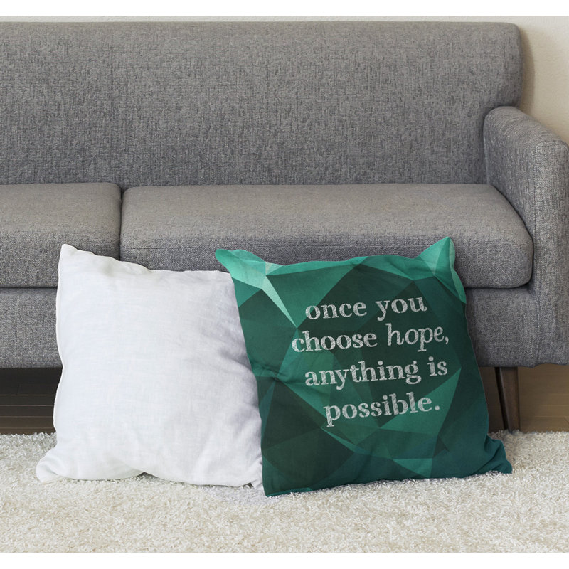 Coussin de sol pierres précieuses choisissez Hope, H 28 po x l 28 po, Émeraude