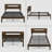Gerrita Solid Bamboo and Metal Platform Bed with Integrated Headboard-670962503-651781912
