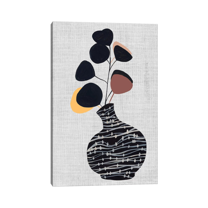 Decorated Vase With Plant I by Melissa Wang - Wrapped Canvas Print, 66.04 cm H x 45.72 cm W