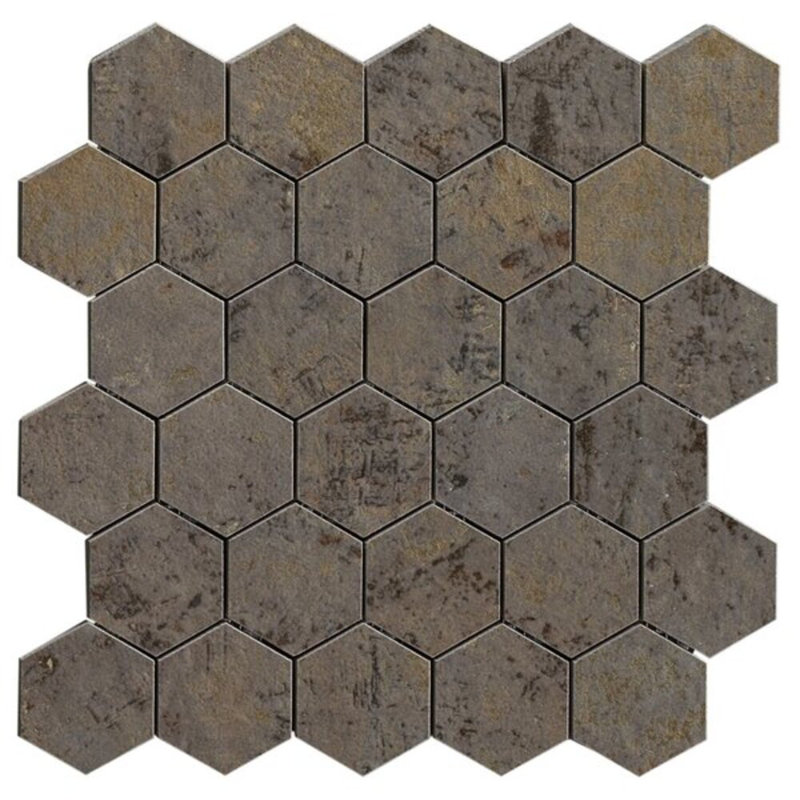 Portrait Copper 2" Hex Matte Porcelain Mosaic