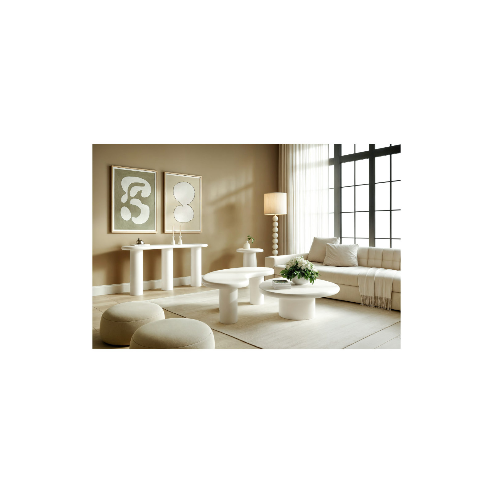 Kaden Wooden Console Table In Rice