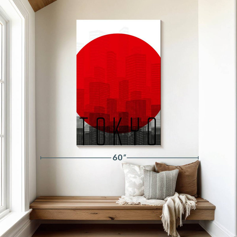 Aime Tokyo Red Sun, 48" H x 32" W