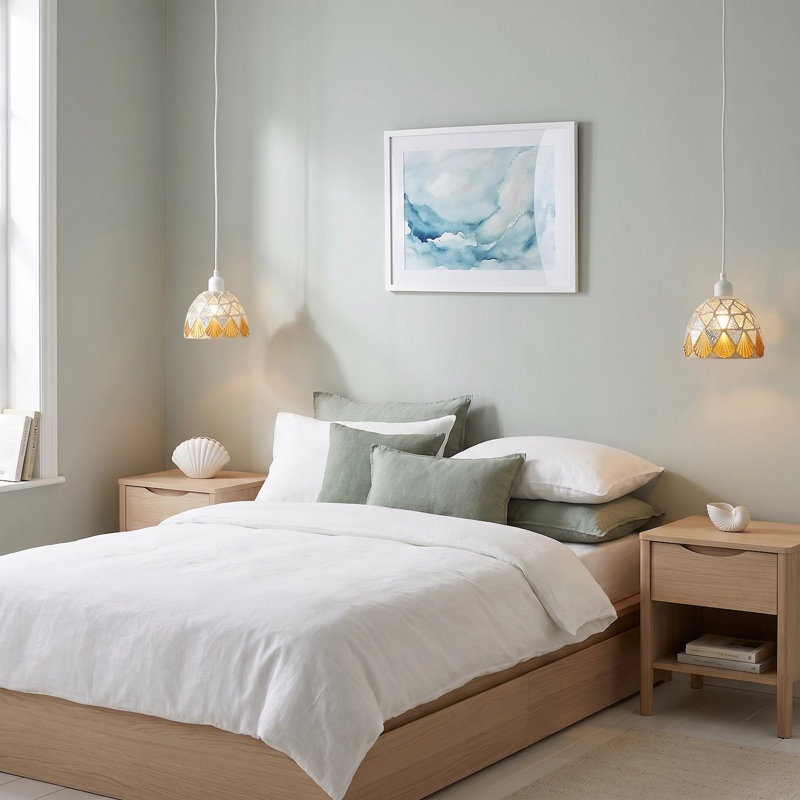 Dome Shaped Pendant Ceiling Light Shade With Structured Mosaic Glass By 