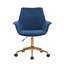 Chaise de travail en velours Garrow-1218215342