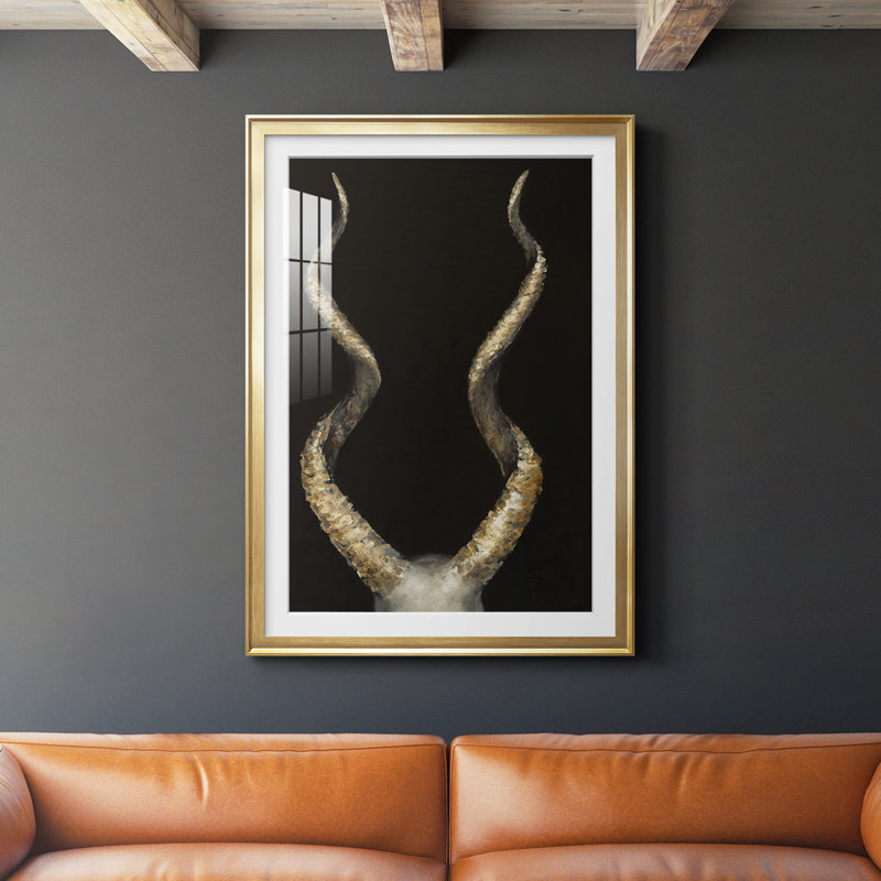 «Spiral Antelope Horns», reproduction encadrée de qualité supérieure - prête à être accrochée, H 42,5 po x l 30,5 po x P 1 po