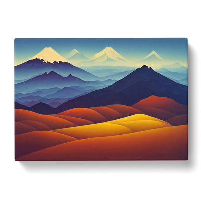 Fancy Mountain Landscape - Wrapped Canvas