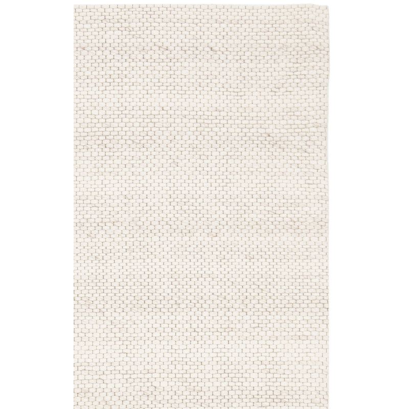 Jared Handmade Beige/Brown Rug, Rectangle 5' x 8'