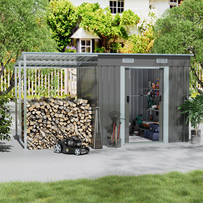 Chaslynn Garden With Lean-To 6.5 ft. W x 6.3 ft. D Pent Garage Shed