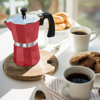 Zulay Kitchen Moka Pot Espresso Stovetop Coffee Maker - Leak-proof, Stainless Steel, Easy To Clean, Heat Resistant Handle & Knob