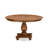 5-piece Dining Table Set consists of a mid century table and 4 Light Tan Linen Fabric dinner chairs with Padded Back - Antique Walnut