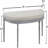 Coastal Button With Tufted Upholstered Design Bench With Weathered In Gray Finish Legs