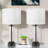 23'' Modern Glass Table Lamp Set with 3-Way Touch Control and USB A&C-671013006