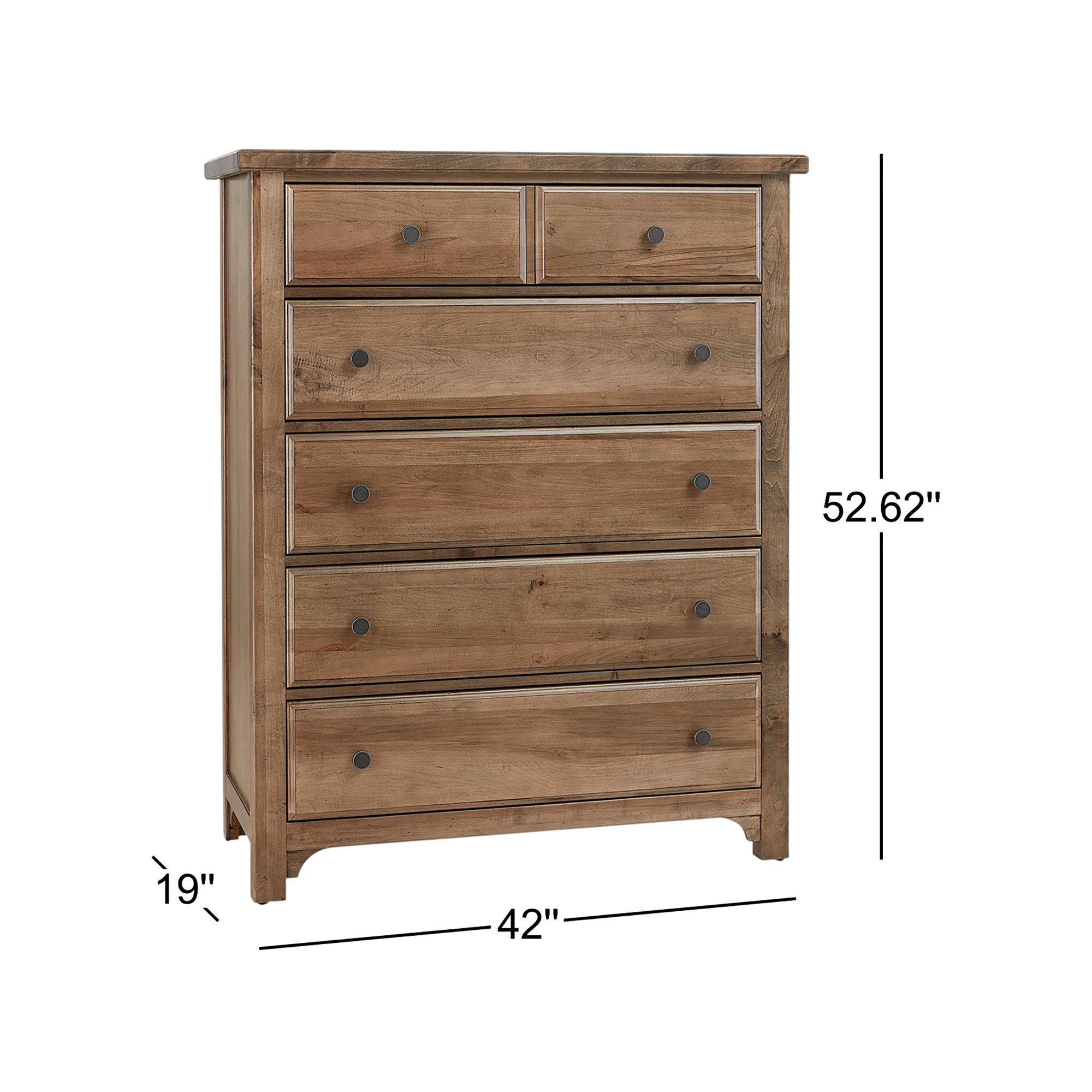 Dragomir 5 - Drawer Dresser, Natural