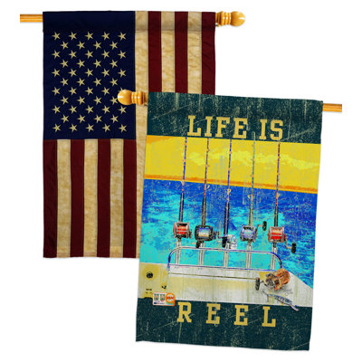 Drapeau de maison en polyester 40 x 28 po à 2 côtés