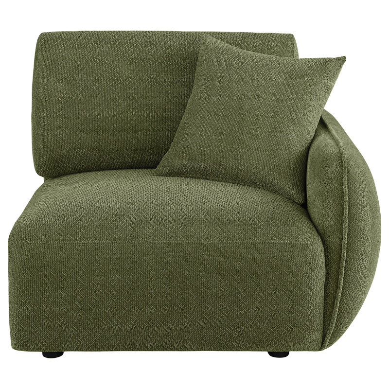Chaise modulaire rembourrée Elysia, Vert, Orienté à droite