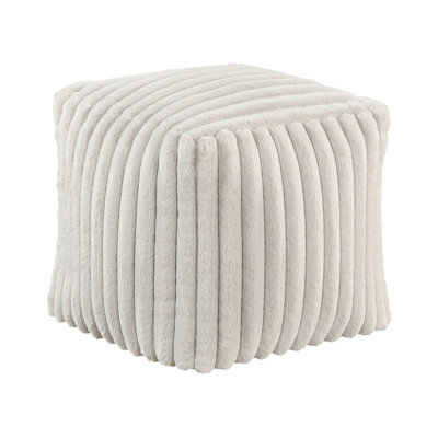 Modern Corduroy Square Pouf , Non-Slip Footstool, 16" Dimensions, 300Lbs Weight Capacity In Corduroy, Footrest, Bearing, 16"X16