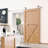 Brushed Nickel Top Mount T-Shape Design Non-Bypass Single Track One Door Hardware Kit (Door Not Included)-36324621