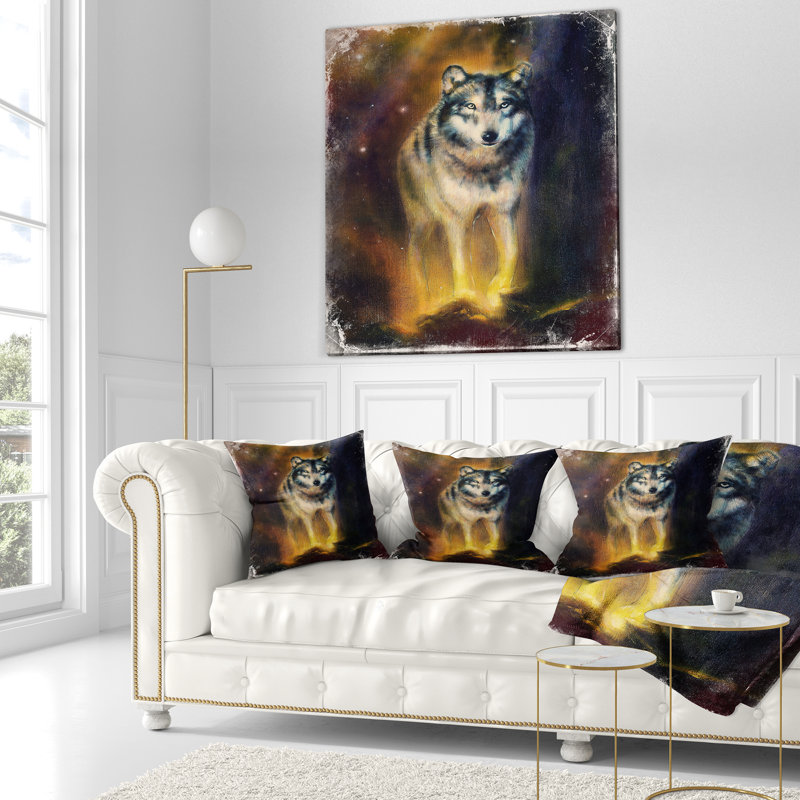 Coussin Calm Wolf, Rectangulaire, 12 po x 20 po