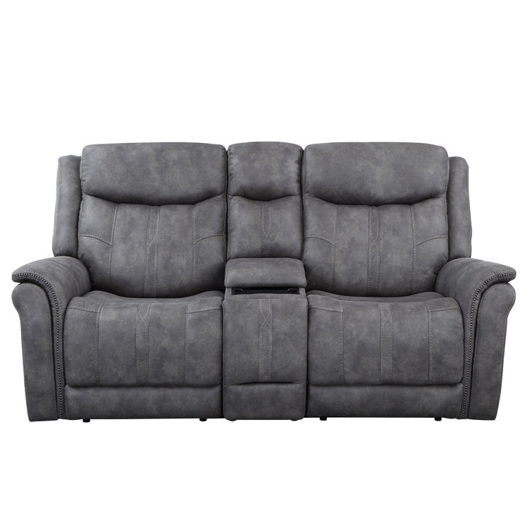 Latitude Run® Herriman 70.5 Contemporary Microfiber Push Button Power  Reclining Loveseat & Reviews