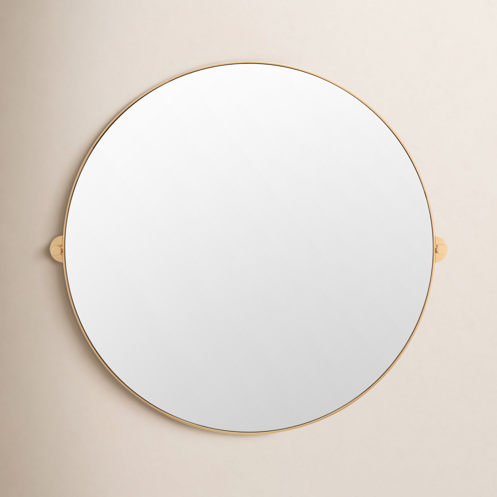 Evvie Metal Flat Wall Mirror, Gold