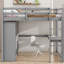 Lit mezzanine double avec garde-robe intégrée et bureau-2059333341