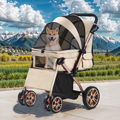 Foldable Pet Stroller For Small And Medium Dogs