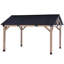 Pavillon de jardin en bois 12 pi x 14 pi avec toit en acier à toit rigide