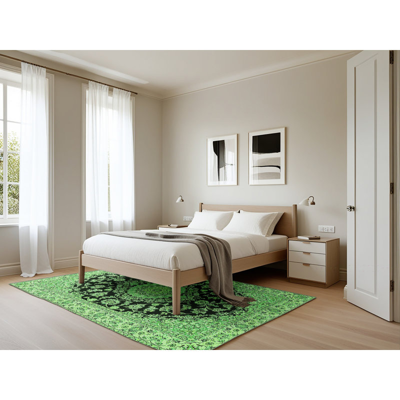 Metzer Performance Floral Indoor Rug, Rectangle 5' x 7'