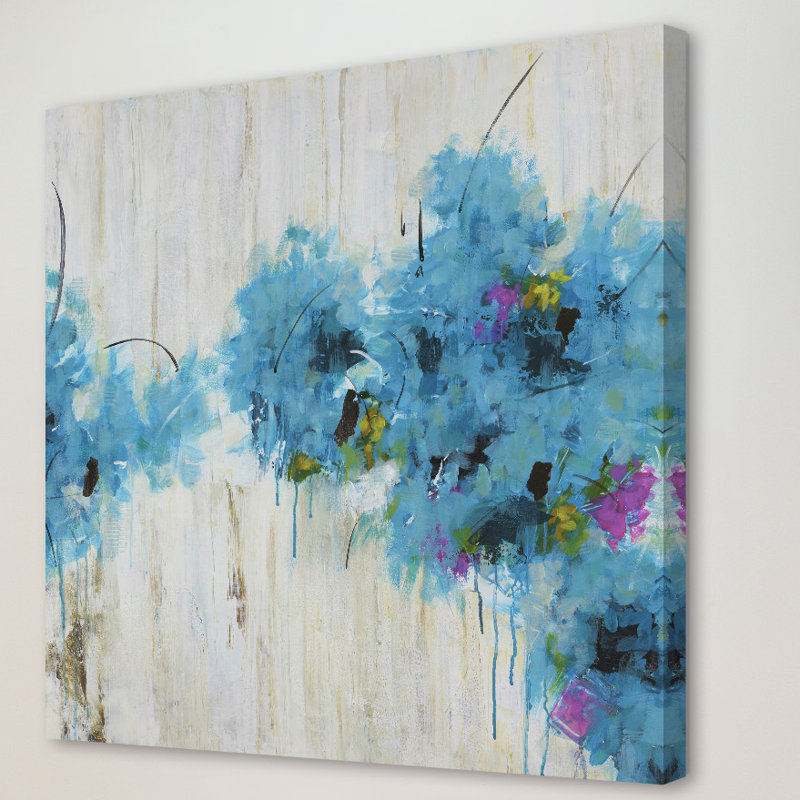 "Centre Piece II-2" by Julie Joy Painting Print on Wrapped Canvas, 40" H x 40" W x 1.5" D