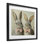 Paire de lapins roses, reproduction sous verre encadrée, design par Petal Prints Design