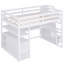 Lit mezzanine double avec bureau, tablettes et tablettes de rangement - Agrégations blanches-1645666971-1645666970