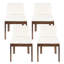 Ensemble de 4 chaises de salle à manger d'extérieur Modern