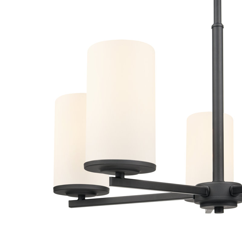 Verlana 24" 5-Light Chandelier - Matte Black, Matte Black