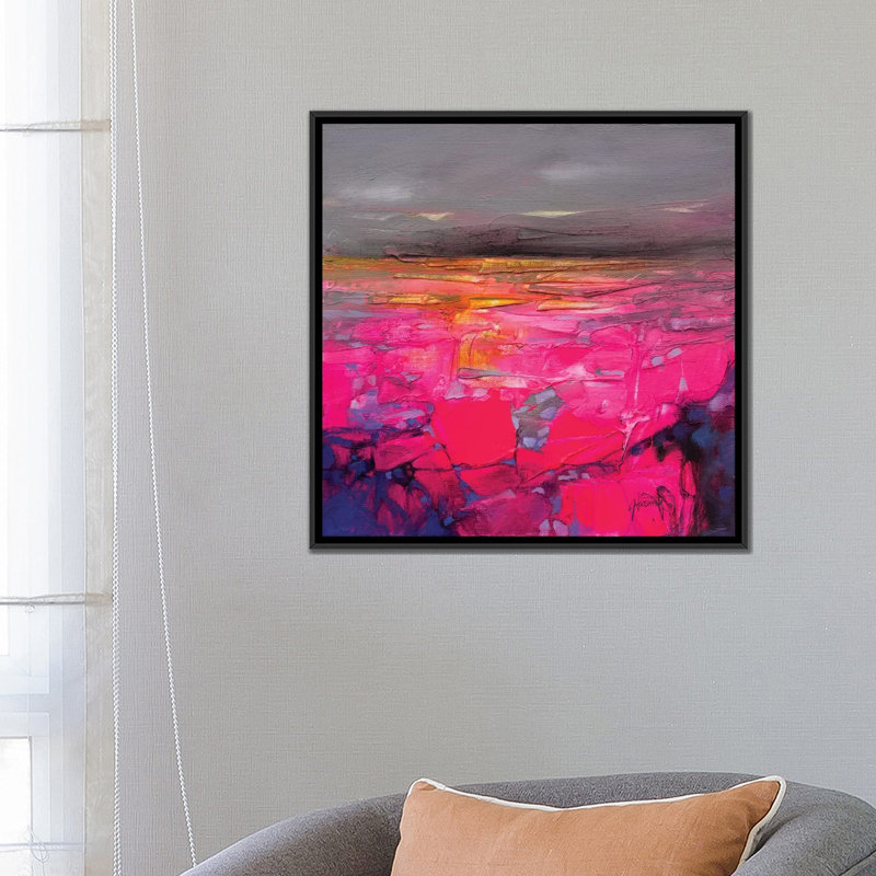 « fluid study i », impression sur toile, H 18 po x l 18 po x P 1,5 po, Toile avec cadre noir, Pas de tapis
